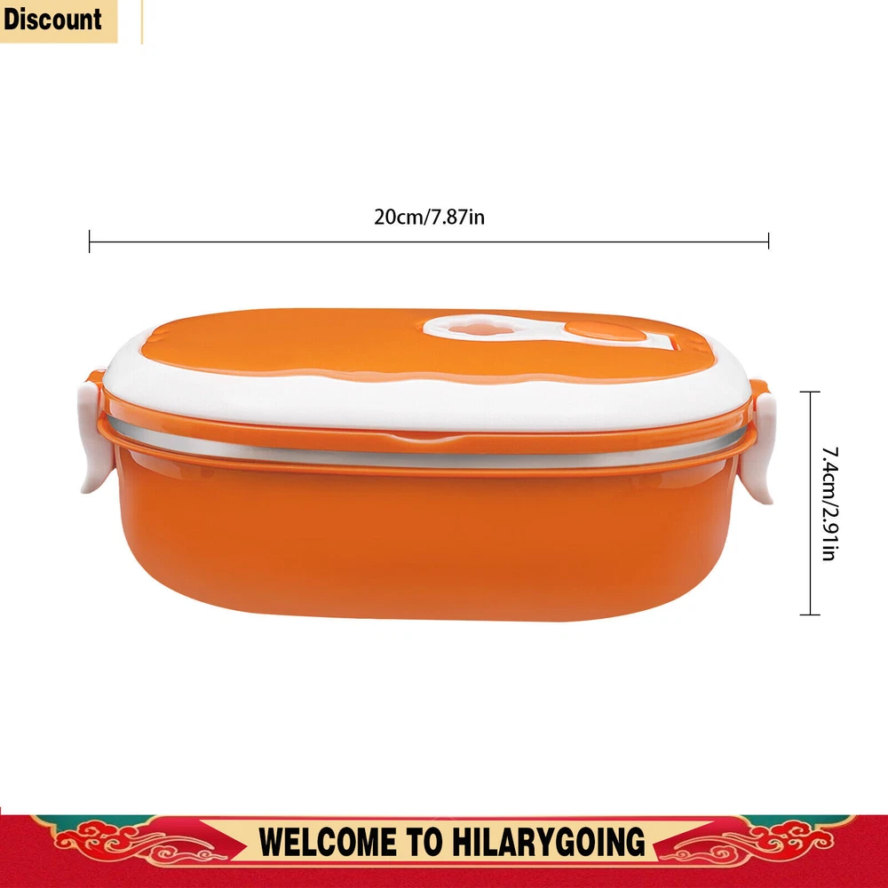 Lunch Box 0.9L/30.4oz Warmer Bento Box Portable Food Container Stainless Steel