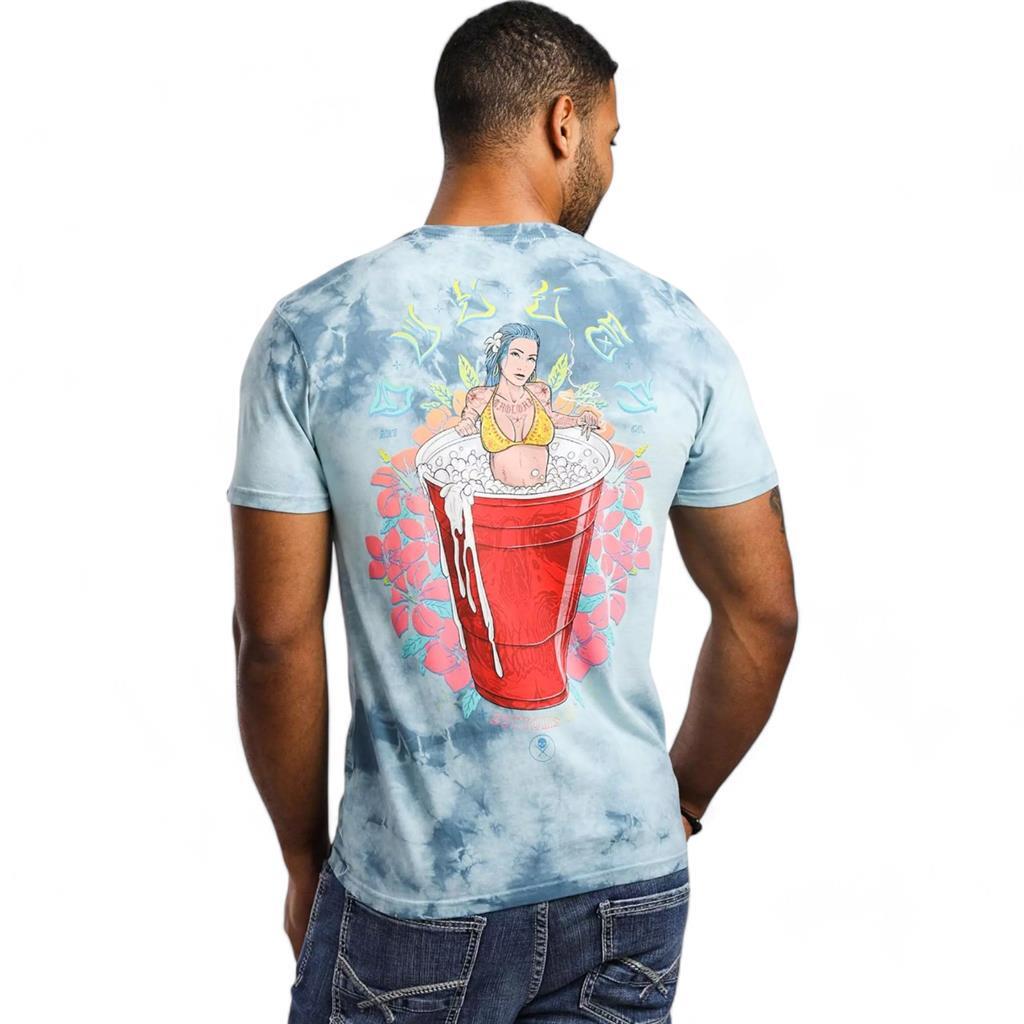 Men's Sullen Art Soloha Plume Dark Crystal Blue Tattoo Biker Tee T-Shirt S-XXXL