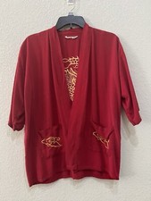 Vintage embroidered dragon kimono robe Size Small - Read