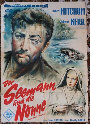 ''Der Seemann und die Nonne'' - A1 - Filmplakat - D. Kerr & R. Mitchum 
