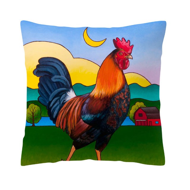 Cojines Rooster Throw Pillow Case Country Rustic Cock Decorative