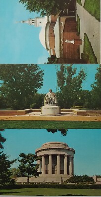 Lot 3 Vincennes Indiana Vigo Statue Simon Brute george Rogers Clark postcard 