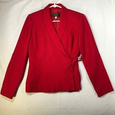 Spencer Jennings Women's Red Jacket Wrap Around Size 4