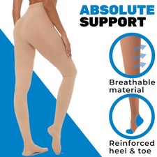 30-40mmHg Support Stocking Compressive Tights Women's Compression Pantyhose US