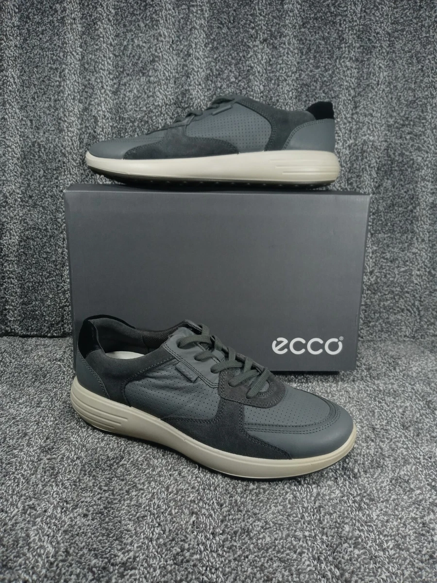 Ecco Soft 7 Runner Dark Shadow Magnet Black Men s Shoes size 43 9 9.5