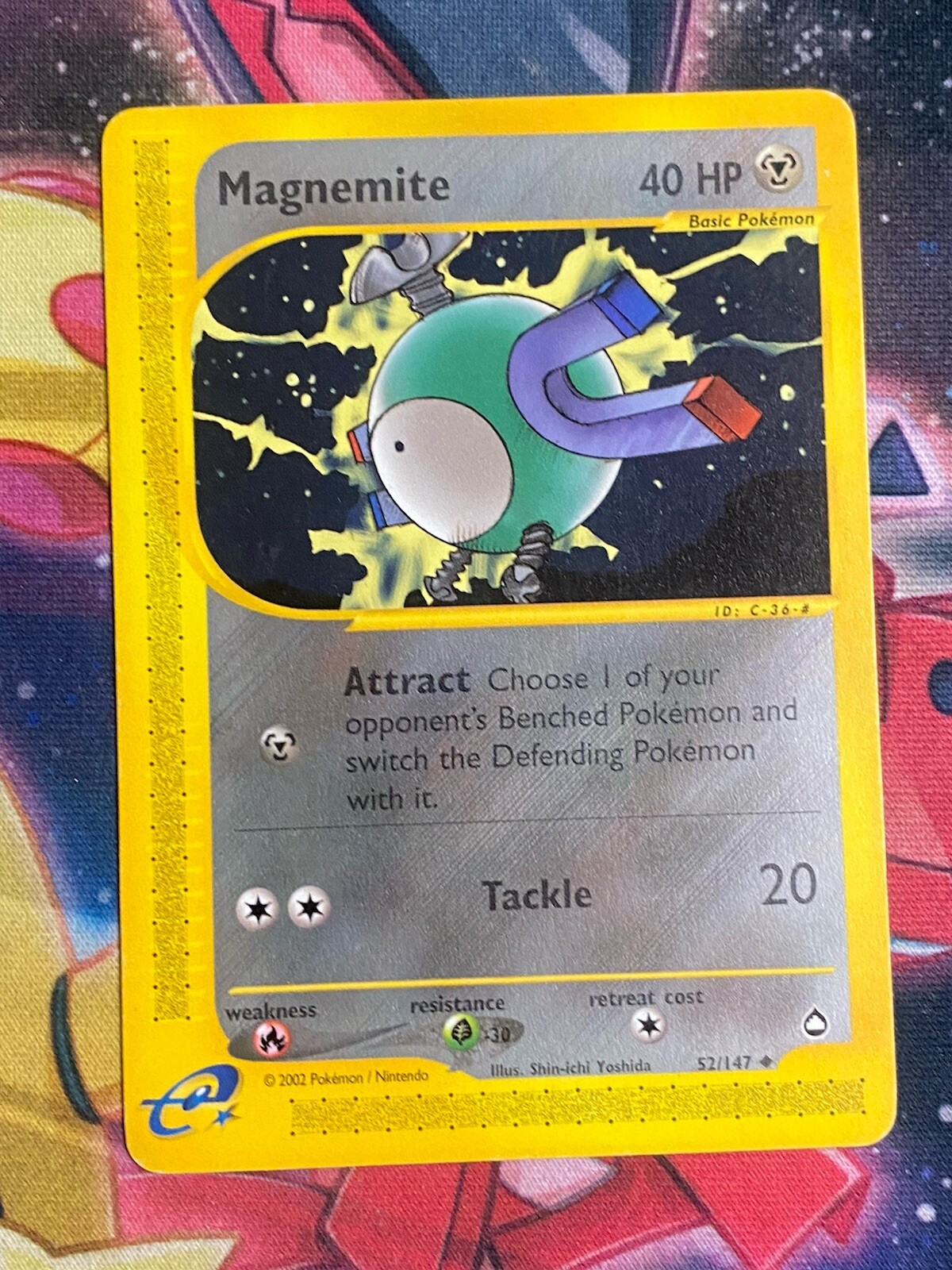 Magnemite - 52/147 - Uncommon LP, English Pokemon Aquapolis