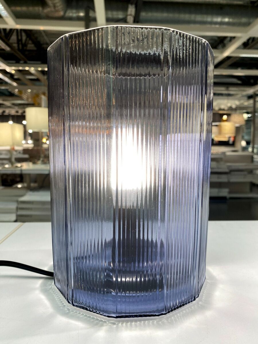 Ikea MIKROKLIN Table Lamp Textured Glass Blue 9 Ikea MIKROKLIN Table Lamp Textured Glass Blue 9