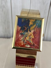 Vintage 1972 Sliding Home LeRoy Neiman Baseball Collectors Bulova Artist Edition