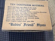 Vintage antique Shoe Box 'Babies Friend" Infants Soft Sole 1