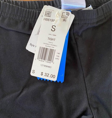 New Girls Youth Small Adidas Cropped Leggings Pants 9-10 years - Picture 2 of 3
