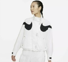 Women  s Nike Sportswear Swoosh Repel Jacket DD5584-100 NSW Oversized NEW SMALL