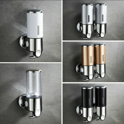 Luqeeg Wand-Seifenspender Manuell – 300 Ml ABS, Transparentes Fenster, Für Flüssigseife & Desinfektionsmittel, Bad & Küche (Schwarz)
