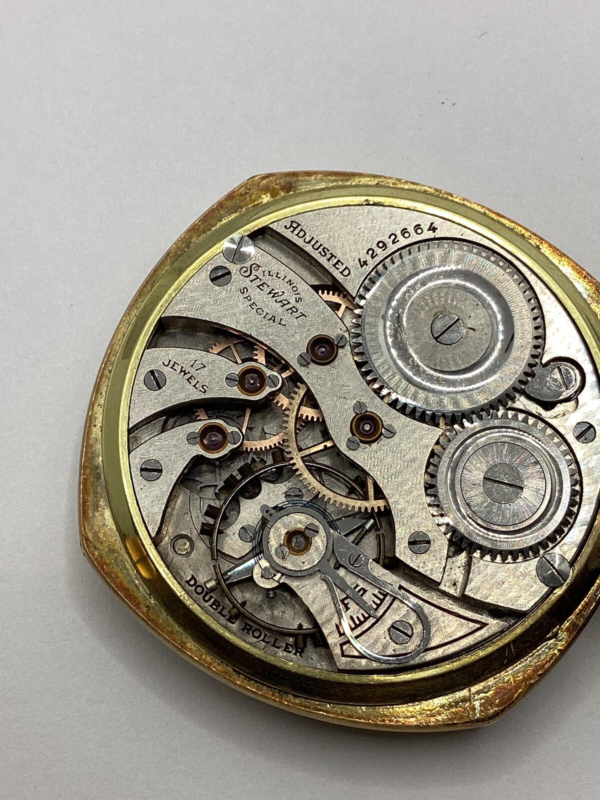 1923 Illinois Steward Special 405 17J 12s 14kGF MENS Pocket Watch