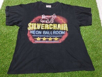 Rare vintage 90s 1999 SILVERCHAIR NEON BALLROOM T Shirt size XL