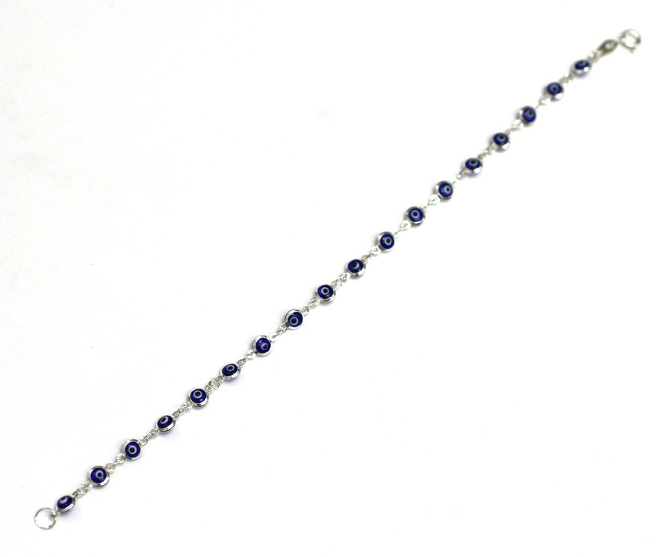 18k gold filled dark blue evil eye good luck anklet 95