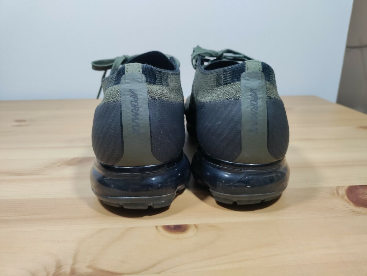 Nike Air Vapormax Flyknit Shoes Cargo Khaki Green Black Mens Nike Air Vapormax Flyknit Shoes Cargo Khaki Green Black Mens