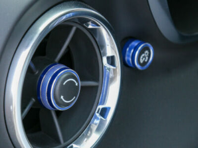 7-Piece Dashboard Switch Knob Decal Ring Cover Trim – Blue, For 2017+ Chevrolet Camaro
