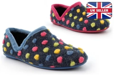 SLEEPERS Damen Strickhausschuhe Damen Hausschuhe leicht Slipper Gummisohle Größe 3-8