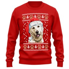 Gold Retriever Christmas Sweatshirt Dog Owner Gifts For Her Unisex