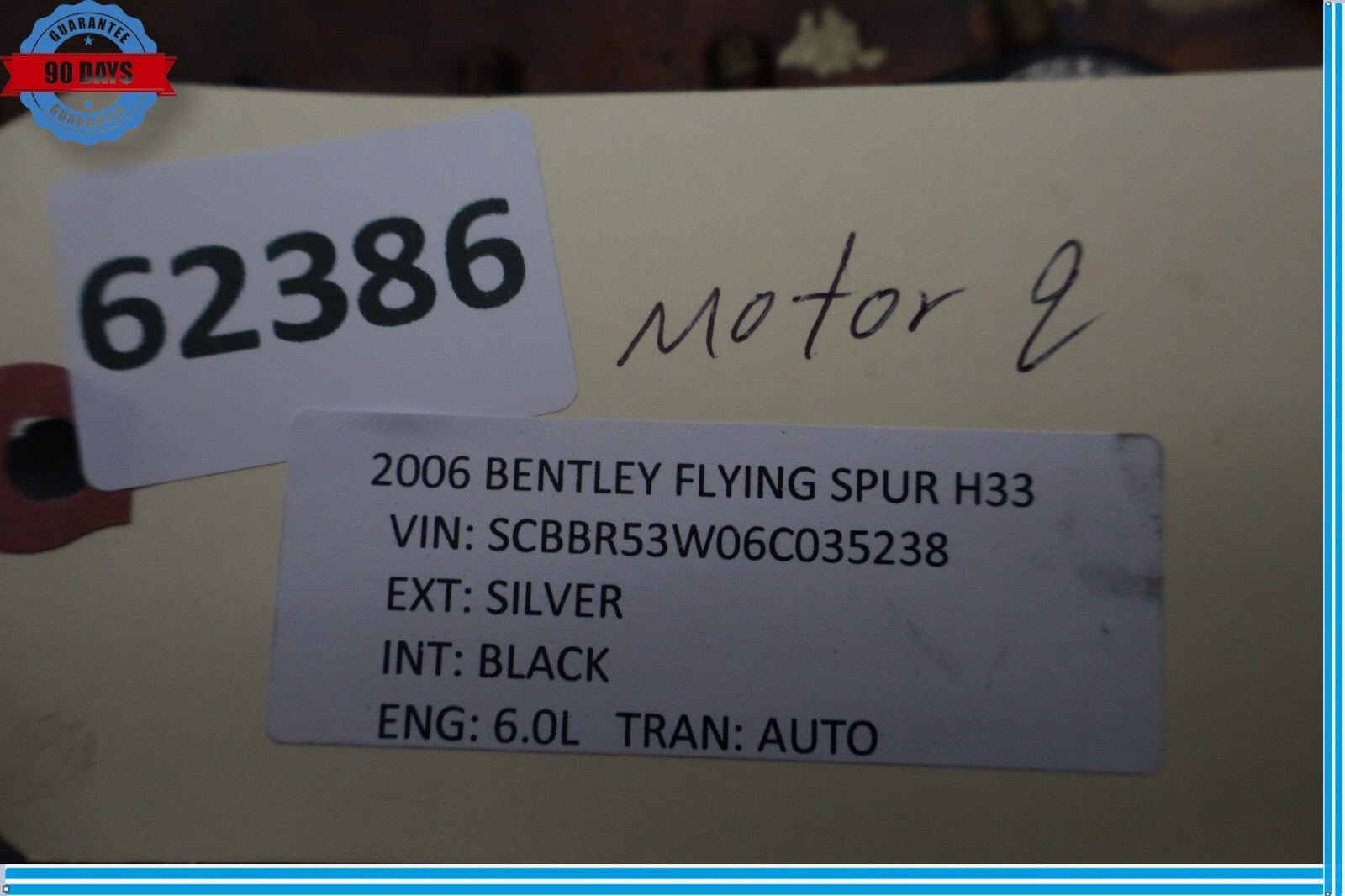 06-12 Bentley Continental Flying Spur Rear Center Lower Crank Cover Oem