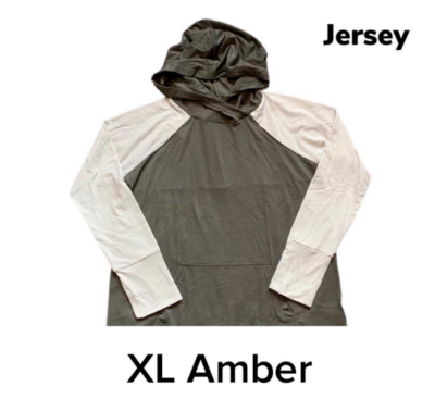 LuLaRoe XL Amber hooded sweatshirt solid light dark gray NWT