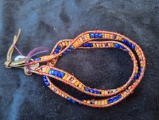 Handbeaded Leather Wrap Bracelet