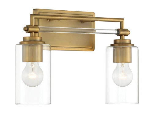 Minka Lavery Binsly 2 Light Bathroom Vanity, Antique Noble Brass - Picture 3 of 5