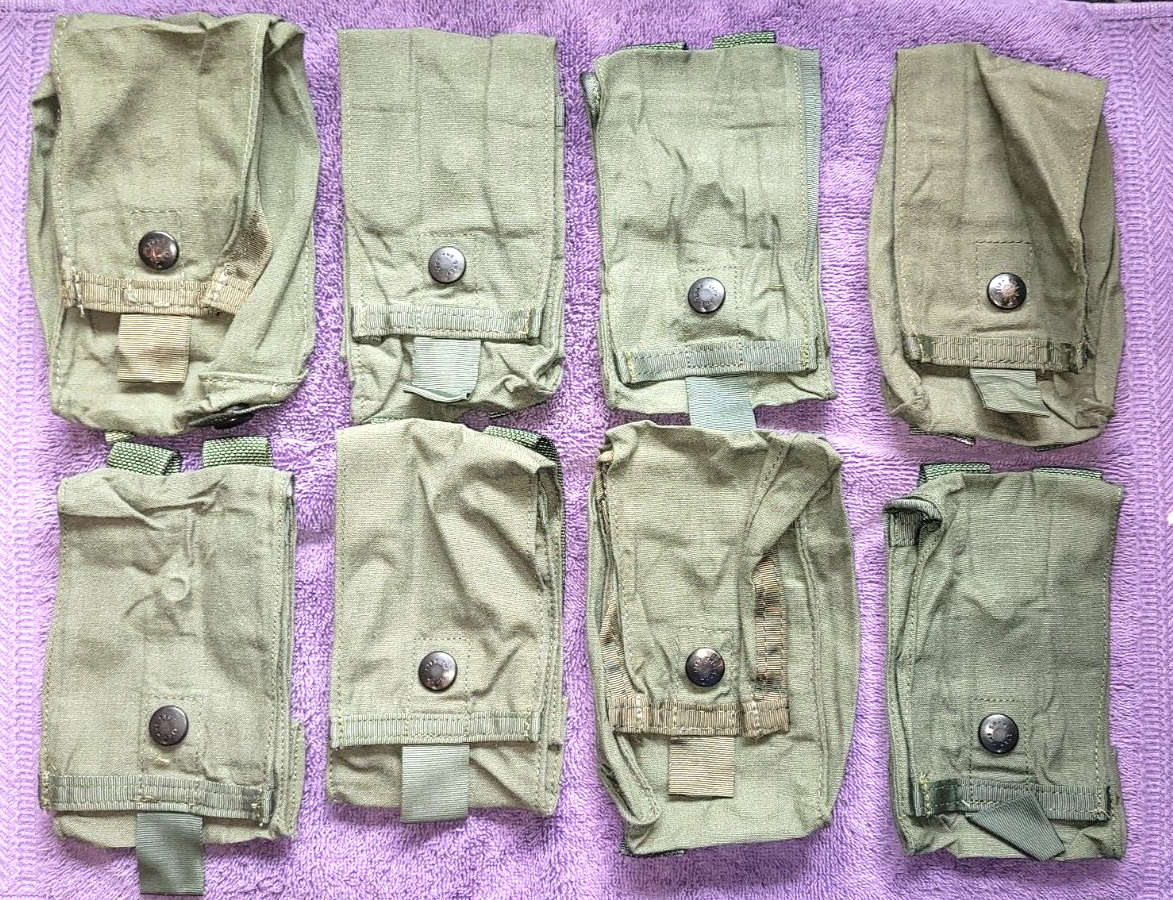 8 PCS. OD GREEN  AIR WARRIOR CREWMAN SURVIVAL VEST GENERAL UTILITY MAG POUCH NOS