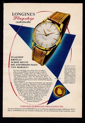 3w6648/ Dekorative Reklame von 1959   LONGINES Flagship automatic