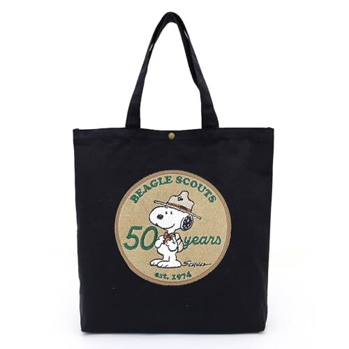 Snoopy Peanuts 50 Years Beagle Scouts Canvas Tote Bag Black | eBay
