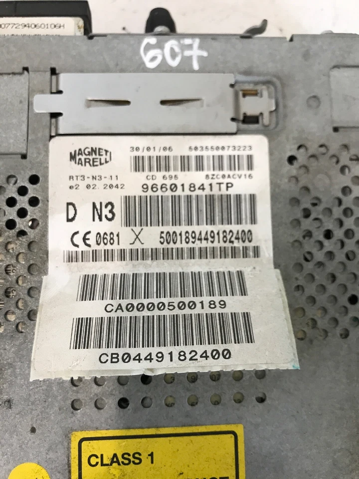 Peugeot 607 Cd Player Navigation 96601841Tp Rt3-N3-11 Genuine 2.7 Hdi 2007 - Image 4 of 4