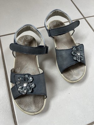 Dunkelblaue  Mädchen Sandalen mit Blume Gr. 35 IMAC Vera Pelle