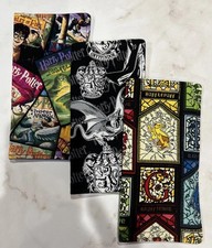 Lot de 3 chiffons en flanelle thème Harry Potter coton fait main avec 2 couches.