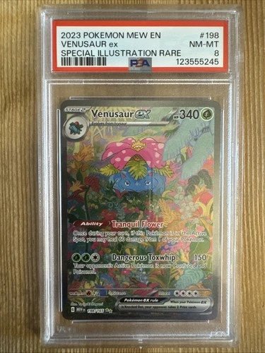 Venusaur ex - 198/165 - Pokemon 151 Special Illustration Rare Card PSA 8