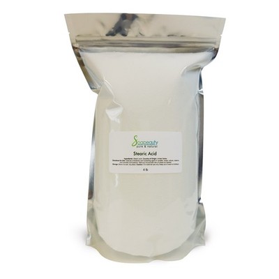 Soapeauty Stearic Acid 100% Pure Vegetable-Derived Cosmetic Grade 4 lb