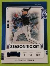 2021 Panini Contenders - Season Ticket Freddie Freeman #15 - Atlanta Braves