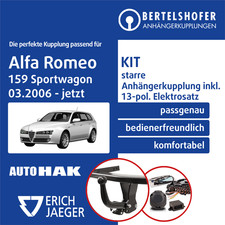 Für ALFA ROMEO 159 Sportwagon Typ 939 03.2006-jetzt AHK starr +13pol sp. E-Satz