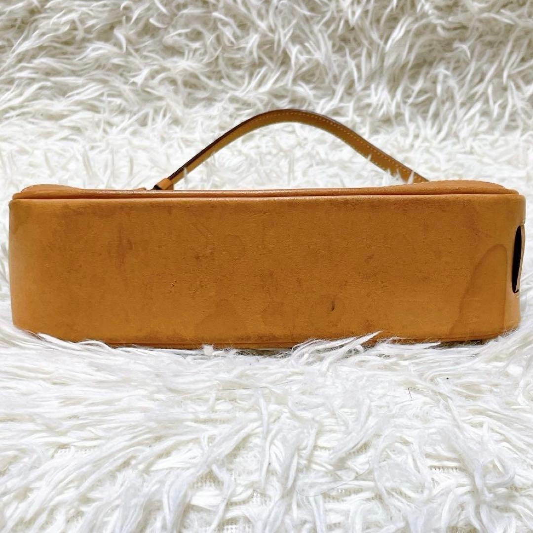 Coach Signature Demi mini Pouch Hand Bag Canvas Leather Beige 6094