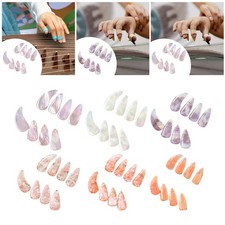 8 Onglets pour Guzheng avec Protège-ongles pour Adultes, Coins Arrondis, pour
