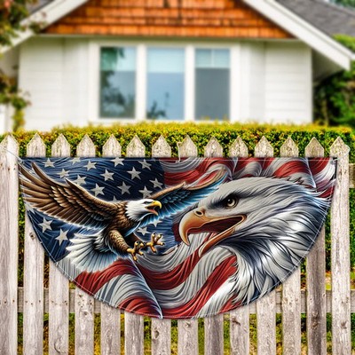 Patriotic America Flag Eagle Semicircle Flag Outdoor Decor
