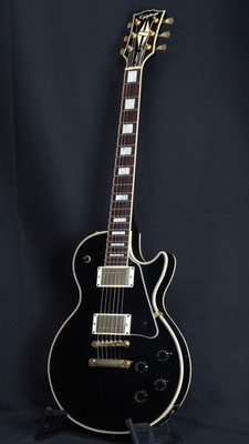 Epiphone LPC-80 Ebony Black Gold Hardware Made In Japan 1999 Les Paul Custom