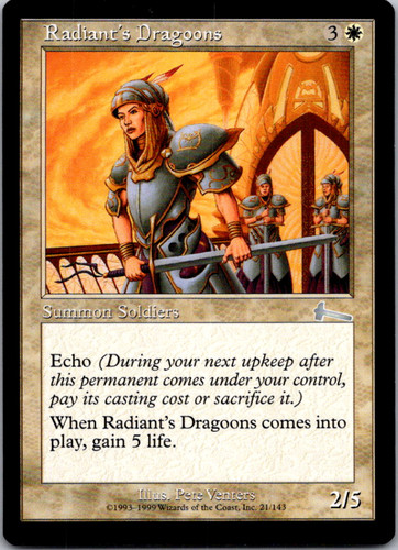 Radiant's Dragoons #21/143 Urza's Legacy MTG Uncommon