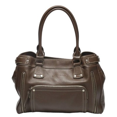 Longchamp Long Shan leather Tote Bag leather Brown Women