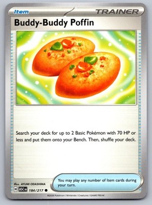 Buddy-Buddy Poffin 184/217 Common Ascended Heroes Pokemon Near Mint