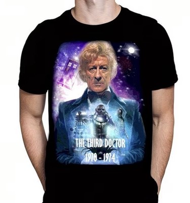 The Third Doctor Who 70 s TV Show Herren T-Shirt Oberteil Neu alle Größen