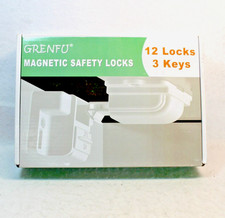 Baby Safety Magnetic Cabinet  Drawer Locks - 12 Locks and 3 Keys - Grenfu