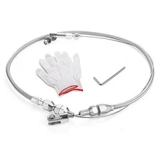  24" Universal Throttle Cable Stainless Steel Braided Covering Locking 24 inch