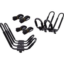 Barre Portatutto Kayak Alluminio Dual Fit Portapacchi con Cinghie per Auto Camion SUV