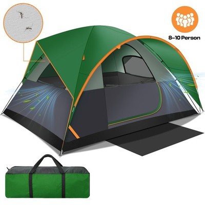 8 Person Family Camping Tent Easy Setup Waterproof Mesh Roof Spacious Design