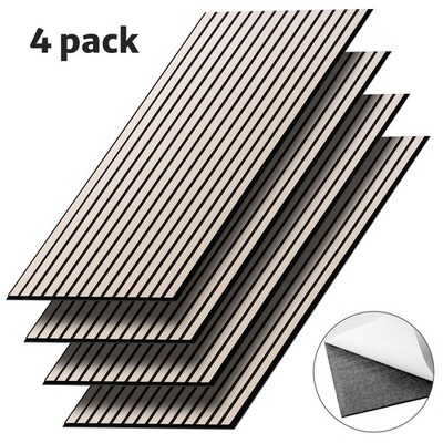 4 Pack Acoustic Panel 45'' × 22'' Self-Adhesive Grid Acoustic Panels 